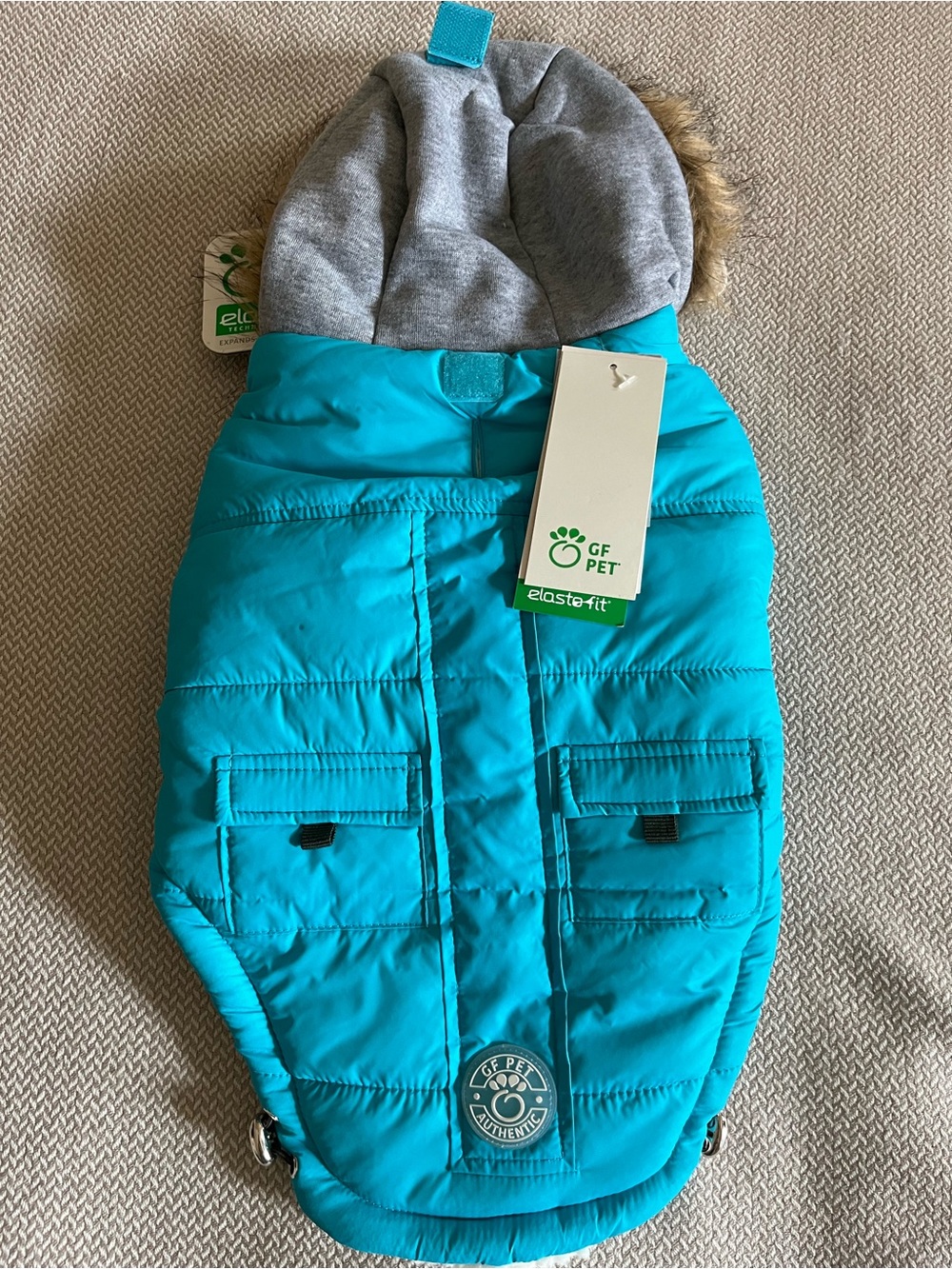 NWT GFPET Aqua Winter Sailor Hooded Parka Size Medium